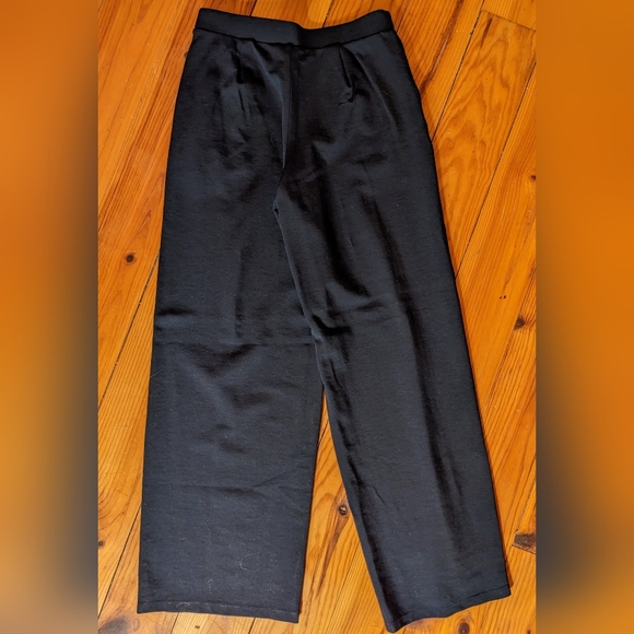 Wool& Lane Wide Leg Ponte Pants Women's Long Medium Blk - Picture 6 of 7